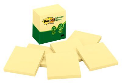 Post-it® Notes 5416-RP-Y, 3 in x 3 in Canary Yellow