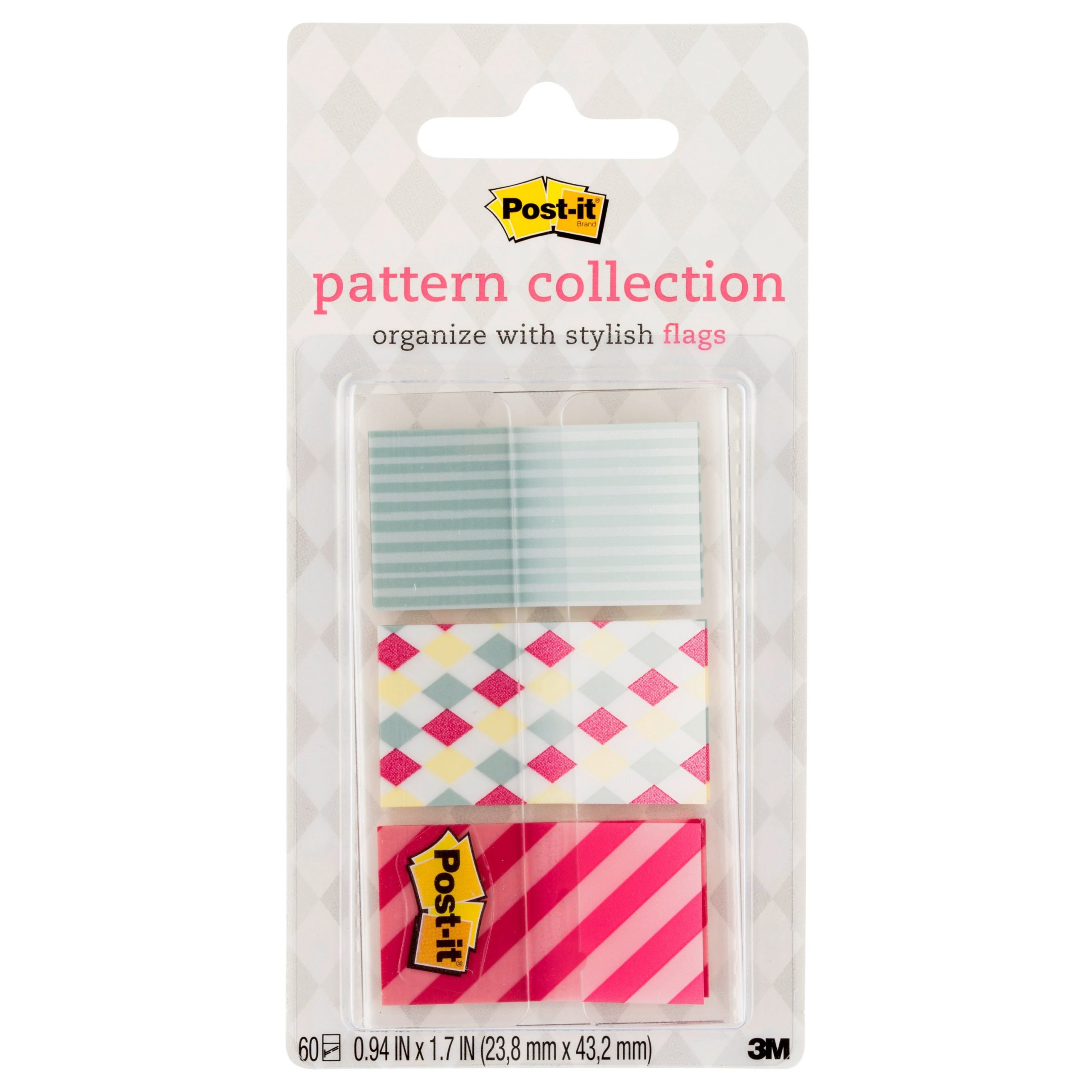Post It Pattern Post-it® Pattern Flags, Carnival Pattern Collection, .94 in. x 1.7 in ...