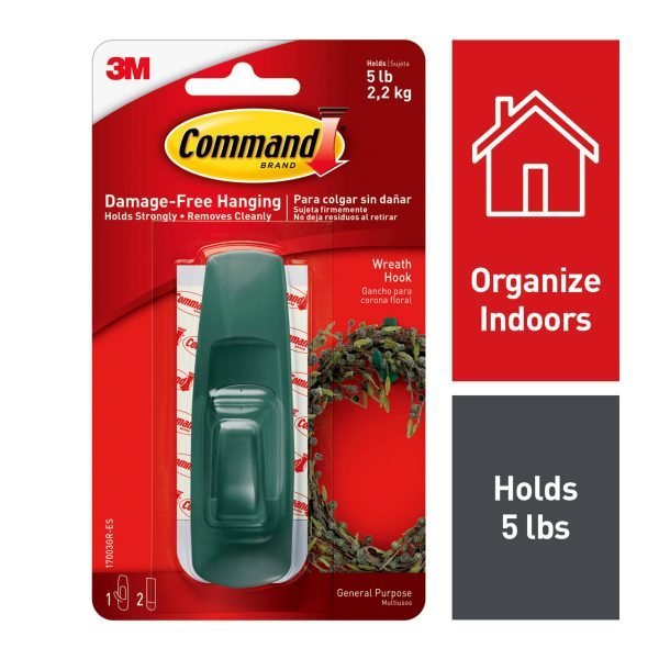 Command™ Large Green Wreath Hook 17003GR-ES (DISCONTINUED)