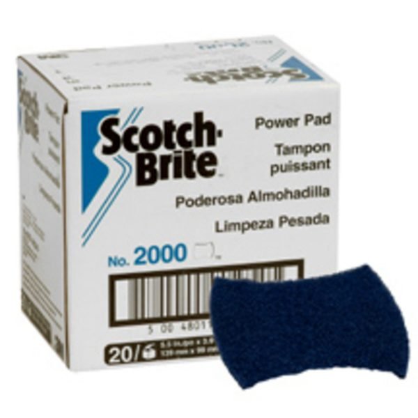 Scotch-Brite™ Power Pad 2000, 5.5 in x 3.9 in, 20/case