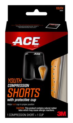 ACE™ Compression Shorts and Cup, 908004, YOUTH S/M
